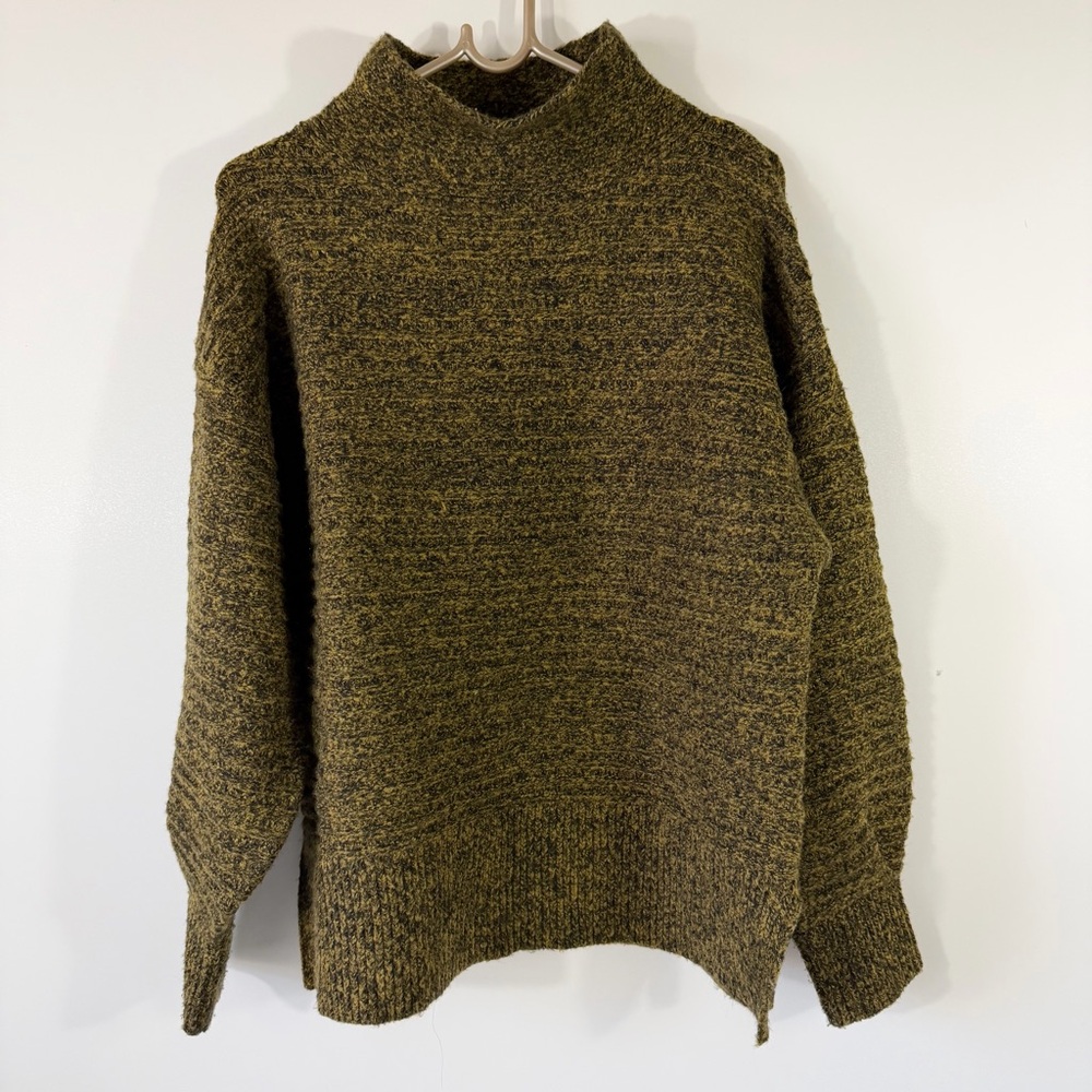 Topshop Funnel Neck Pullover Sweater Olive Size 6